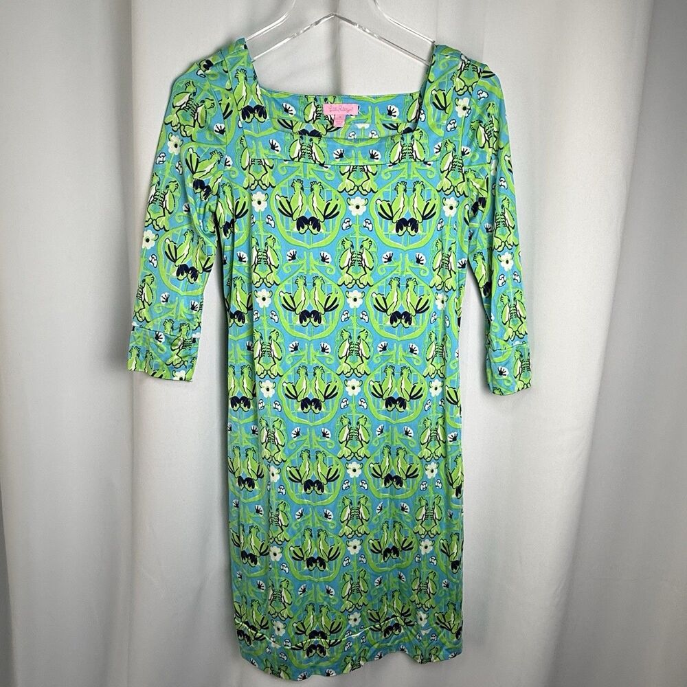 Lilly Pulitzer Newport Silk Dress In Caw Me Bird Print Sz 6